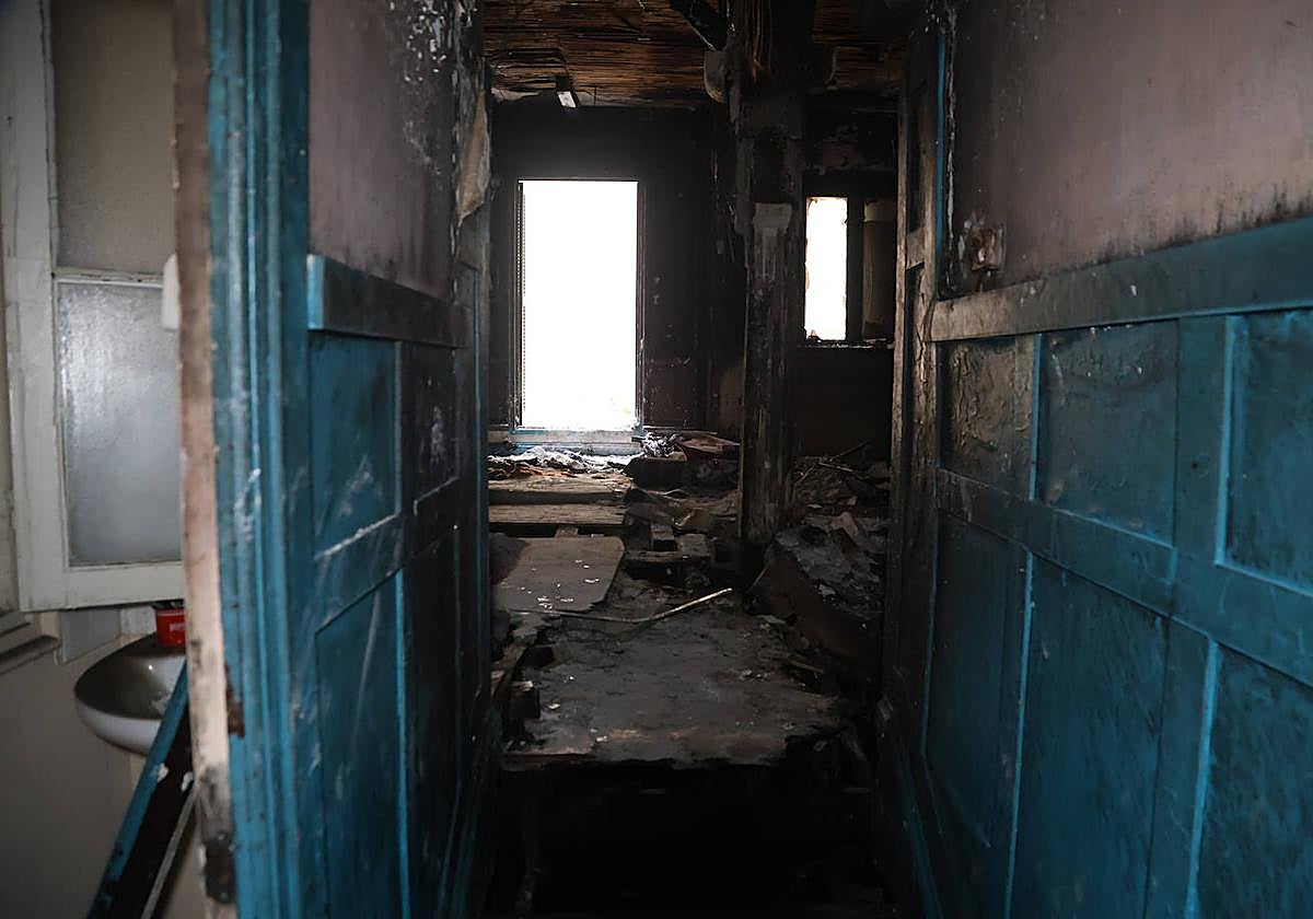 Así quedaron las viviendas de la calle 31 de Agosto afectadas por el fuego