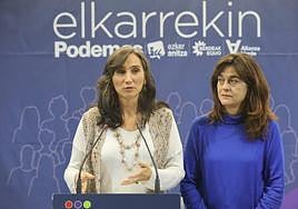 Miren Echeveste en la rueda de prensa de este viernes.