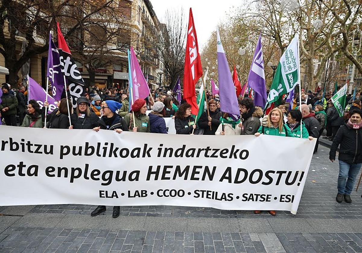 Manifestación en San Sebastián.