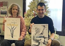 Arantzazu Murua y Aitor Biain en la presentación de los conciertos.