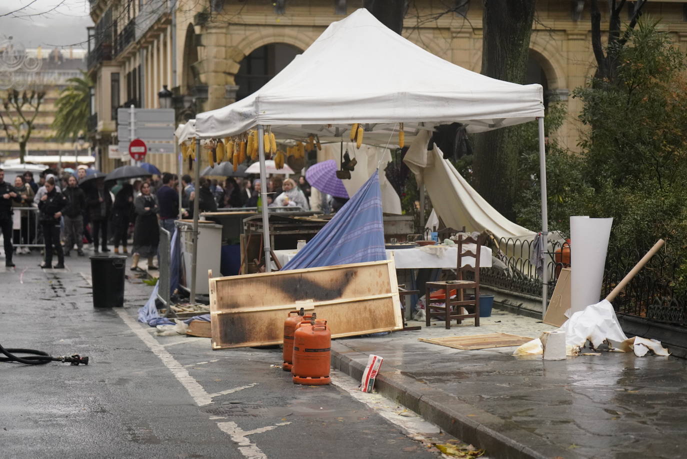 Susto en la Plaza Gipuzkoa de Donostia