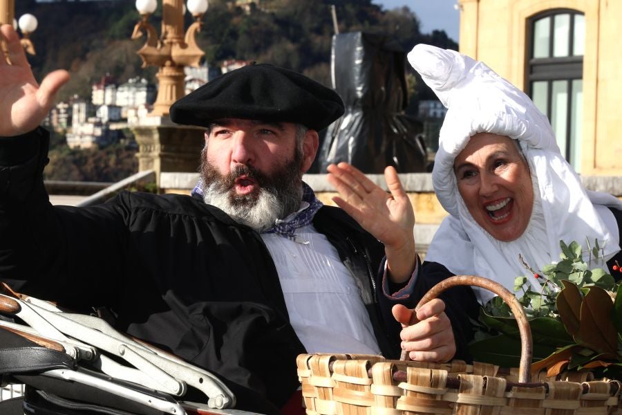 Olentzero y Mari Domingi en Donostia