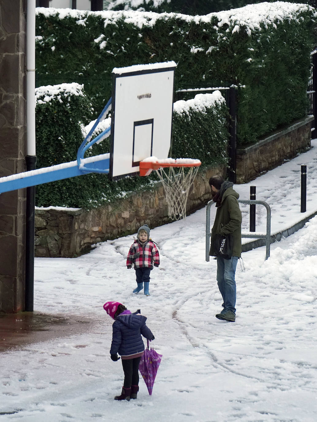 Fotos: Berastegi, bajo un manto de nieve