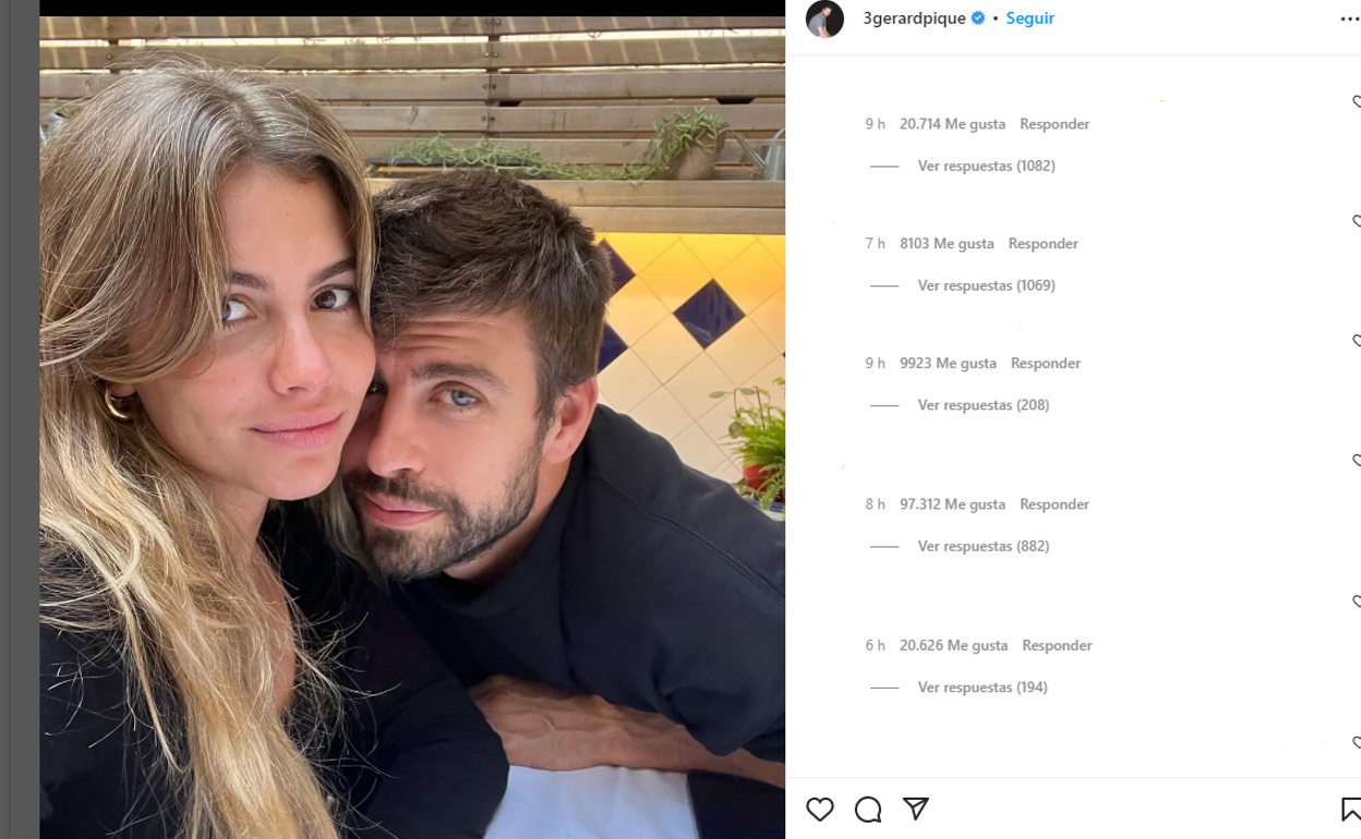 Piqué publica la primera foto con Clara Chía