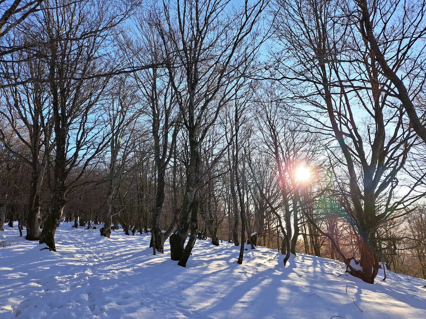 Fotos: Eguzkizko Muinoa, entre nieve y rayos de sol