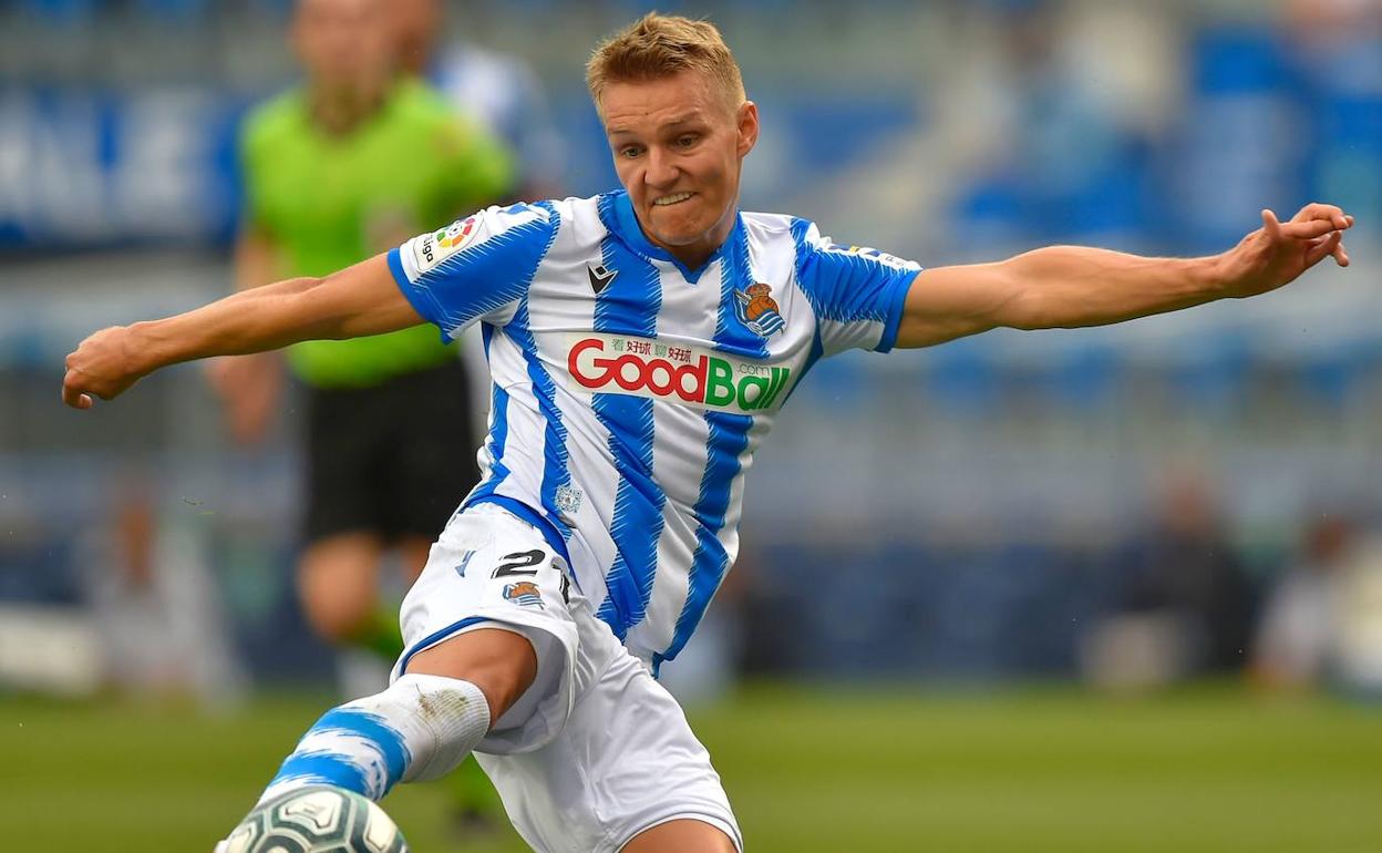 Martin Odegaard, en su época como jugador de la Real Sociedad.