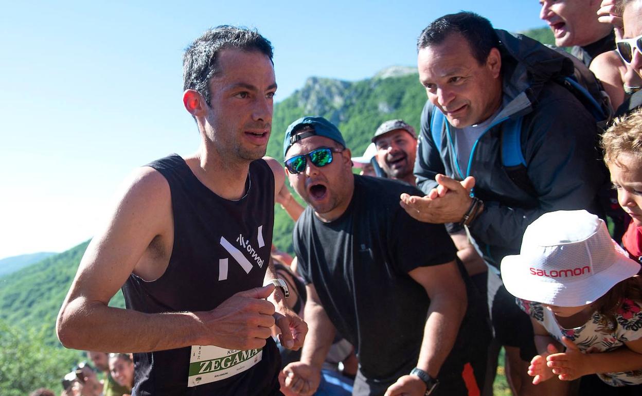 Kilian Jornet, durante la Zegama-Aizkorri del pasado año.