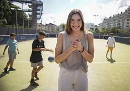 Eraunzetamurgil, en la cancha de Benta Berri.