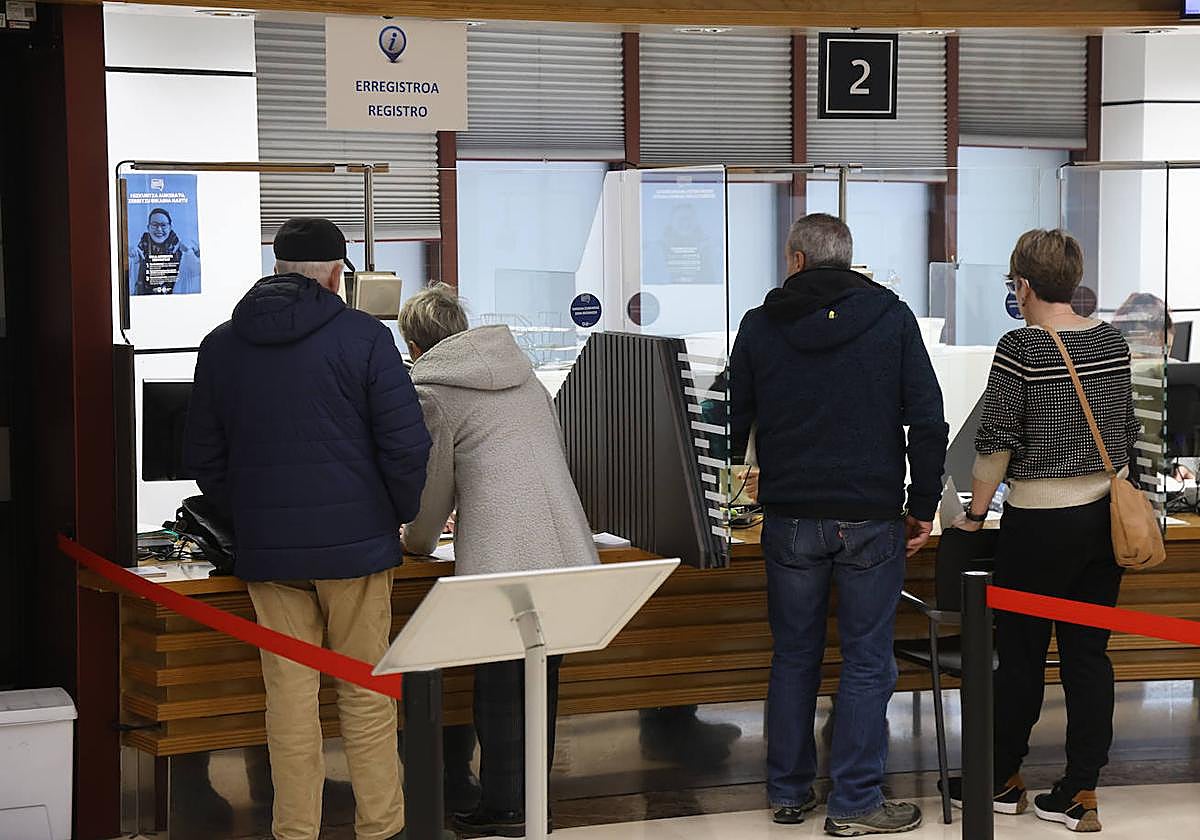 La oficina de Hacienda en el barrio donostiarra de Errotaburu.