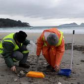 Los voluntarios mantienen la recogida de pélets y residuos plásticos en las playas