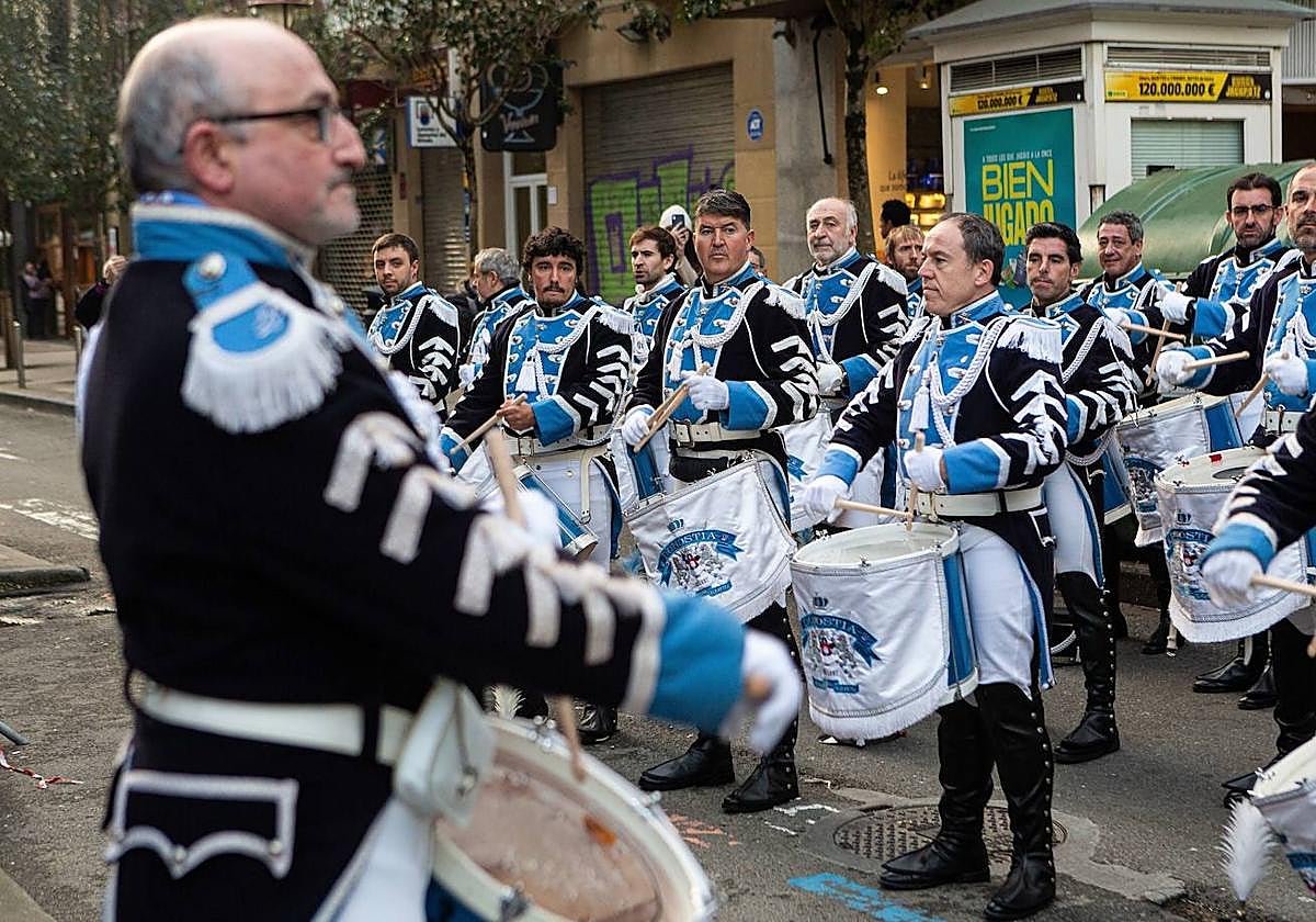 Tamborrada del Antiguoko de la pasada edición.