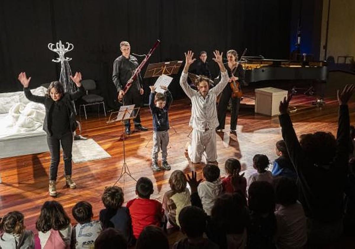 Un momento de la representación del espectáculo infantil.