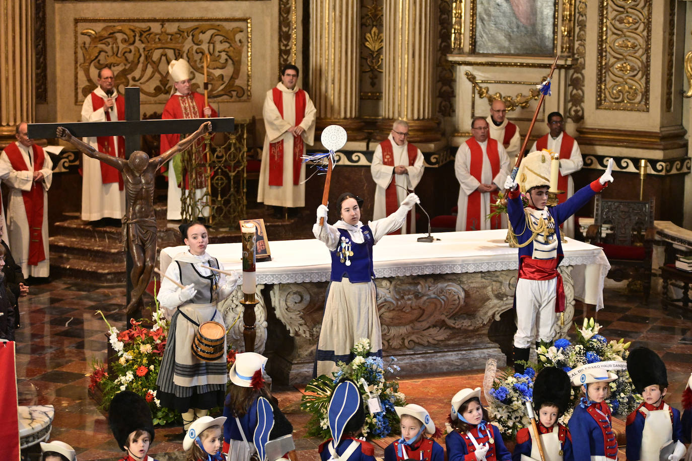 Multitudinaria misa de San Sebastián