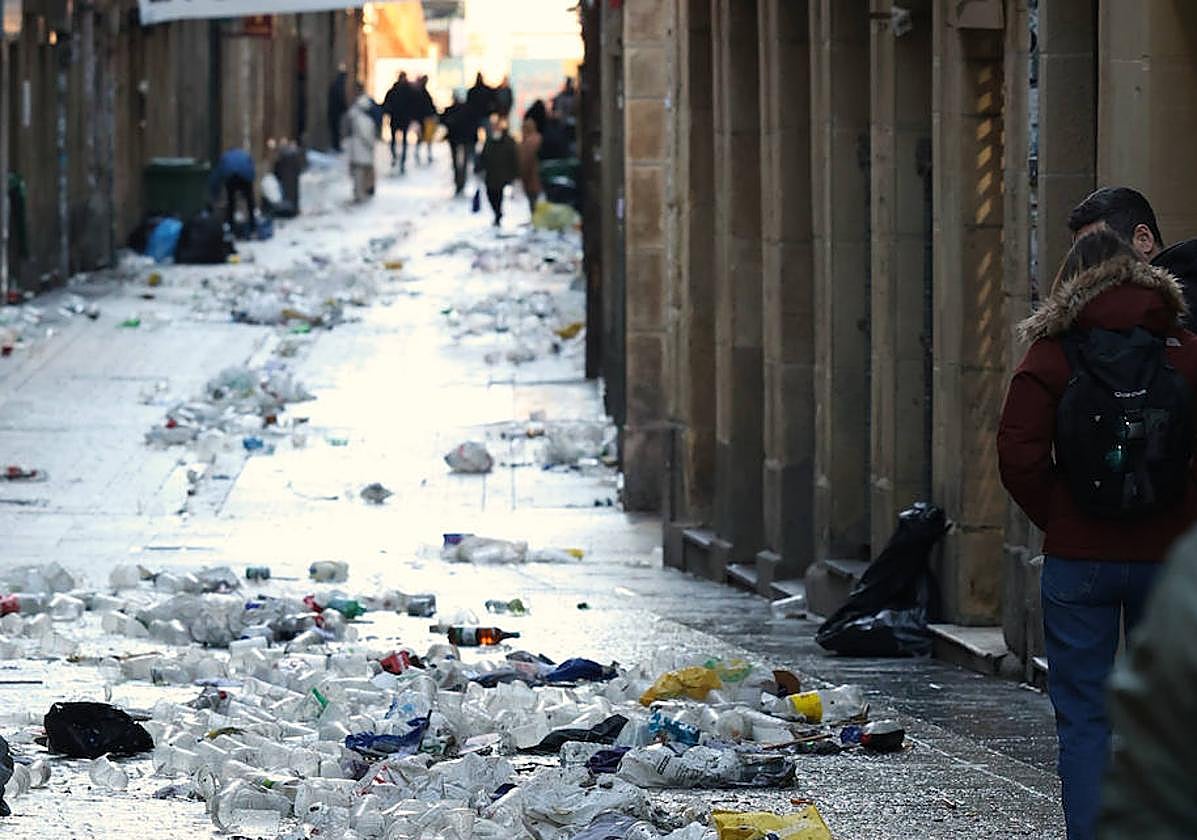 Récord de residuos en el día de San Sebastián