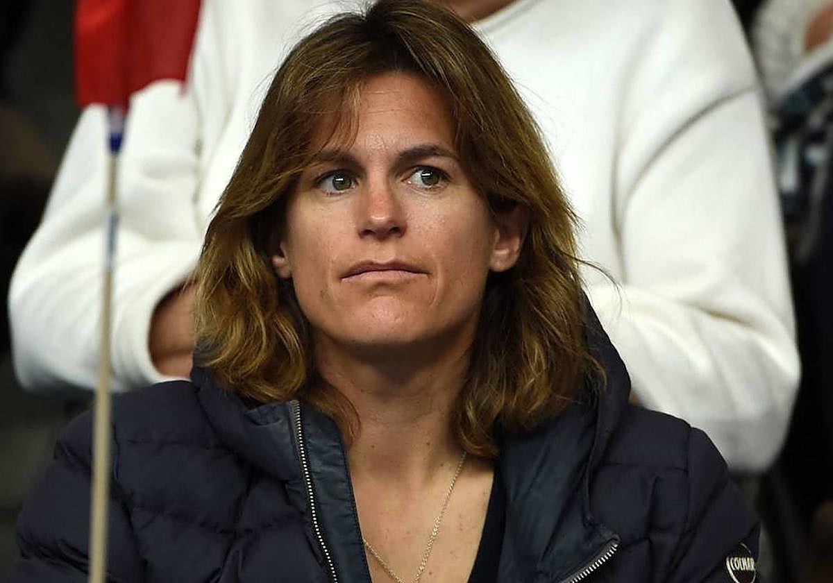 Amélie Mauresmo, en un partido de tenis en 2022.