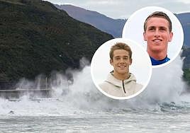 Los surfistas Bitor Garitaonandia e Imanol Yeregi.