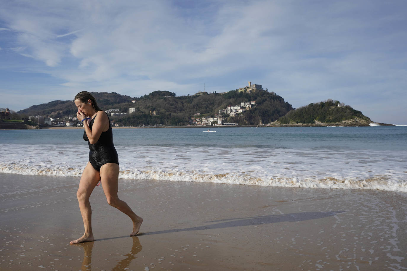 Enero se despide de Gipuzkoa con tiempo de playa