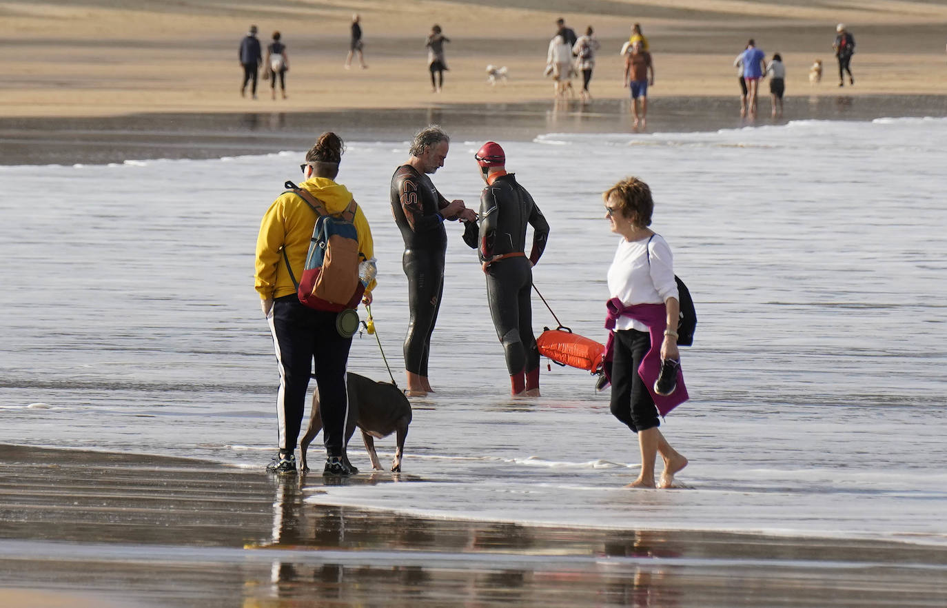 Enero se despide de Gipuzkoa con tiempo de playa