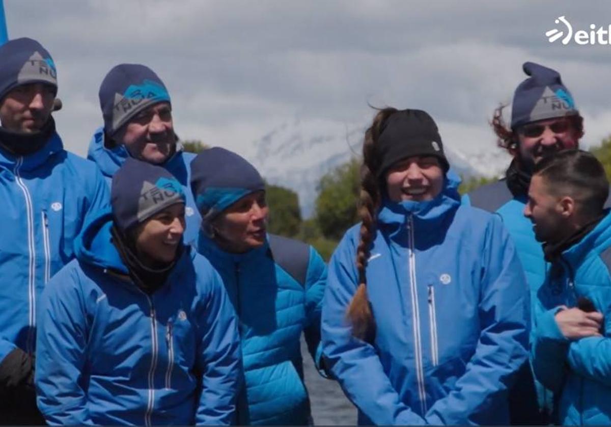 Eneko, Manu Marichalar, Andrea Azkune o Durana, en El Conquis.