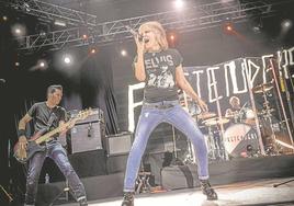 Chrissie Hynde, durante la actuación de The Pretenders en el Jazzaldia de 2017.