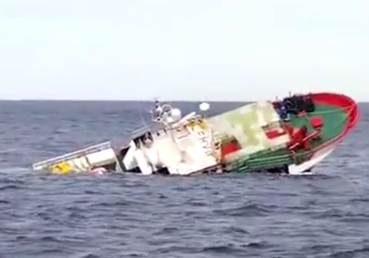 Vídeo: Así se ha hundido el barco frente a Pasaia