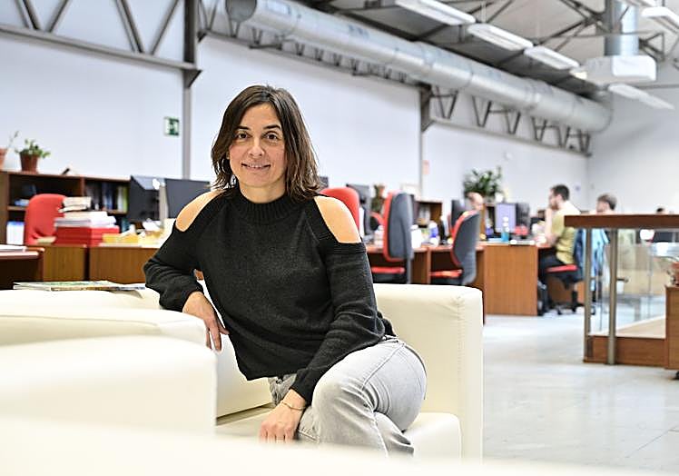 Aitziber Agirre, en la sede de Elhuyar.