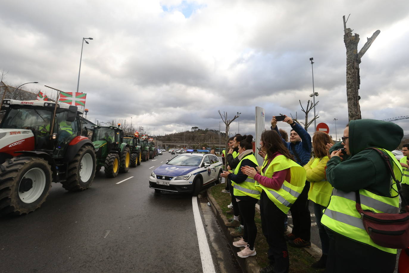 Las &#039;tractoradas&#039; llegan a Gipuzkoa