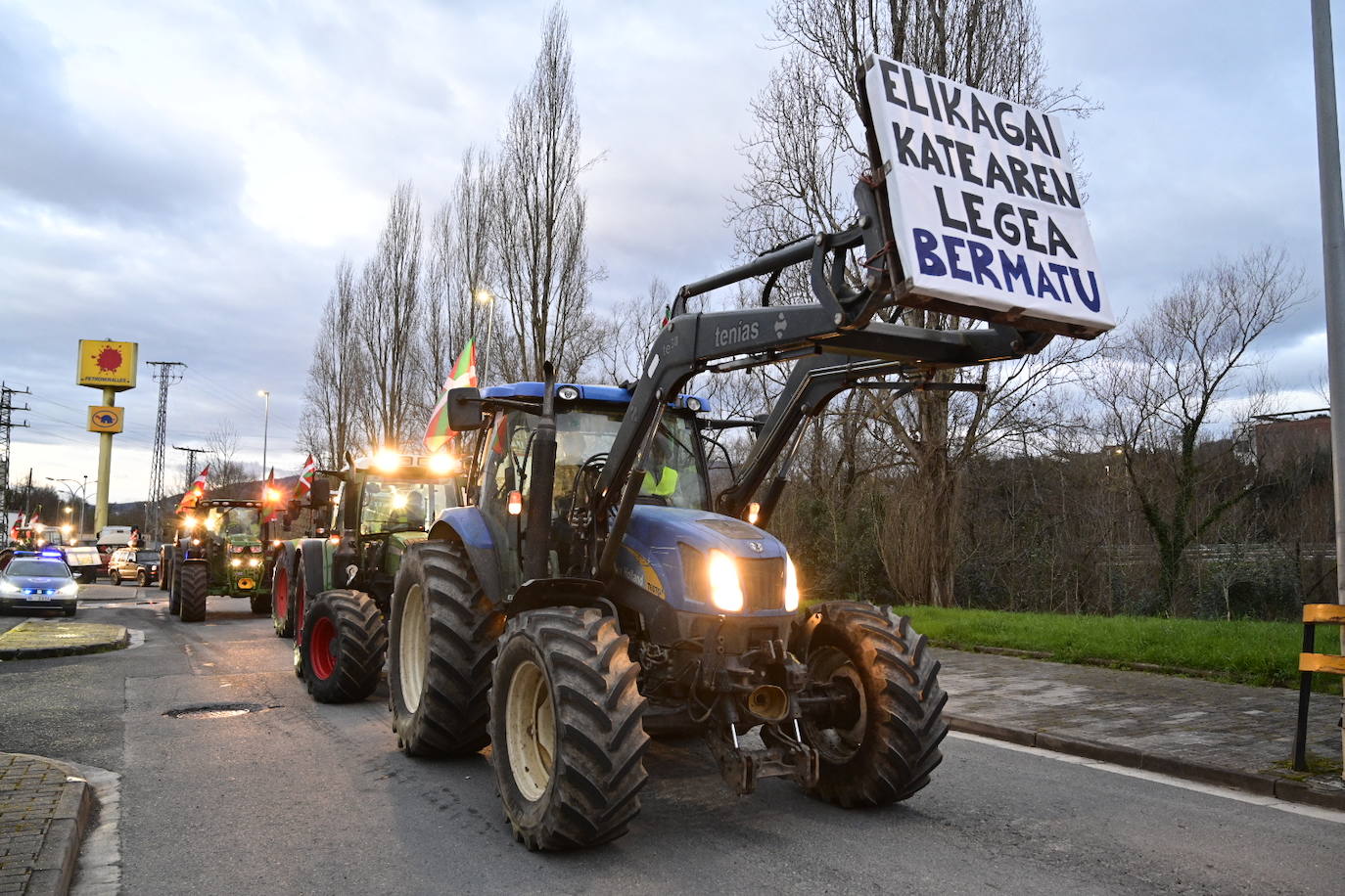 Las &#039;tractoradas&#039; llegan a Gipuzkoa