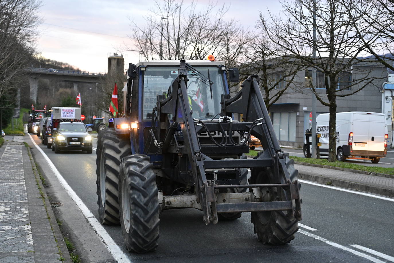 Las &#039;tractoradas&#039; llegan a Gipuzkoa