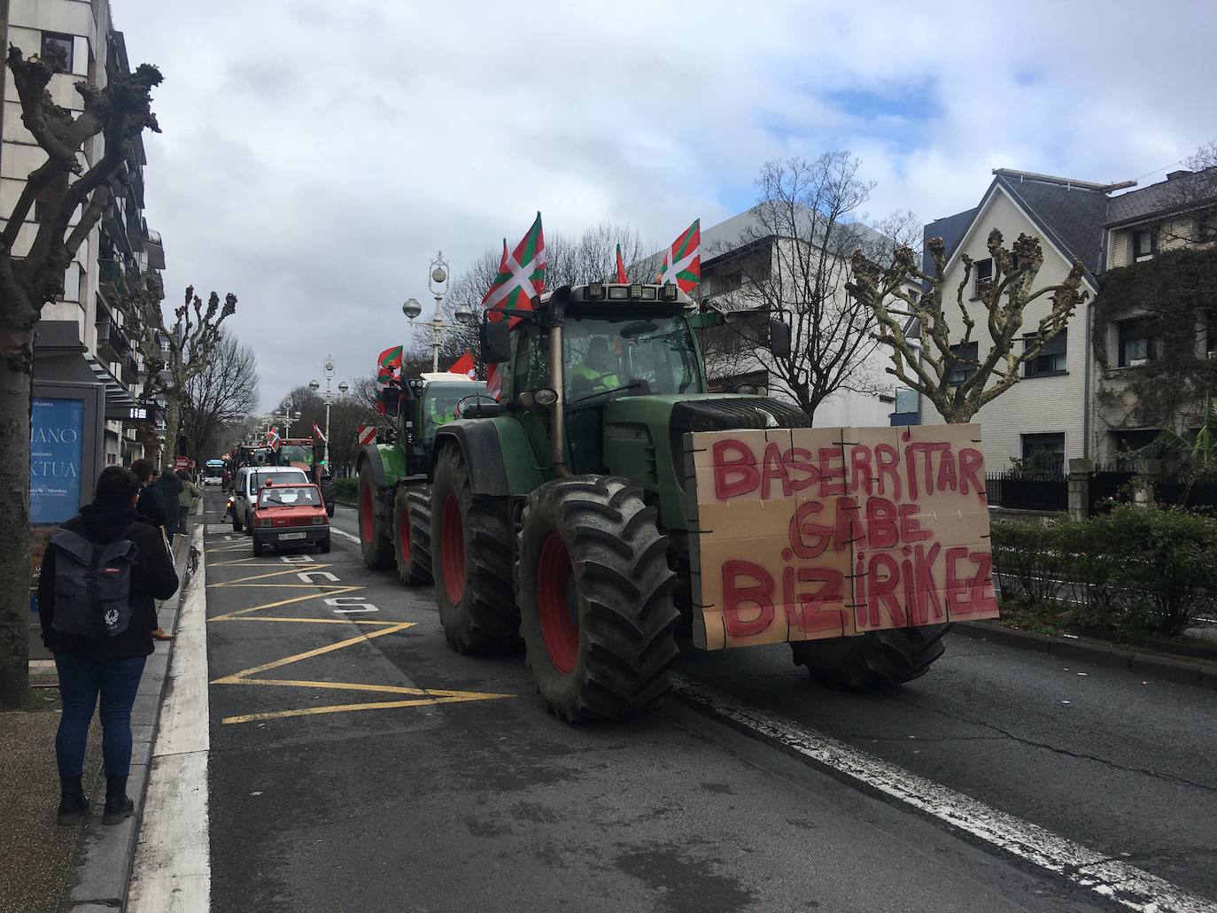 Las &#039;tractoradas&#039; llegan a Gipuzkoa