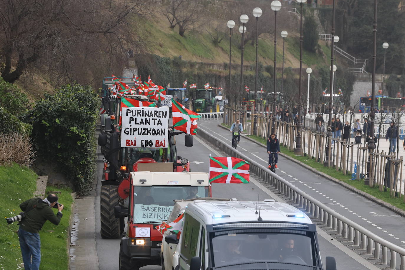 Las &#039;tractoradas&#039; llegan a Gipuzkoa