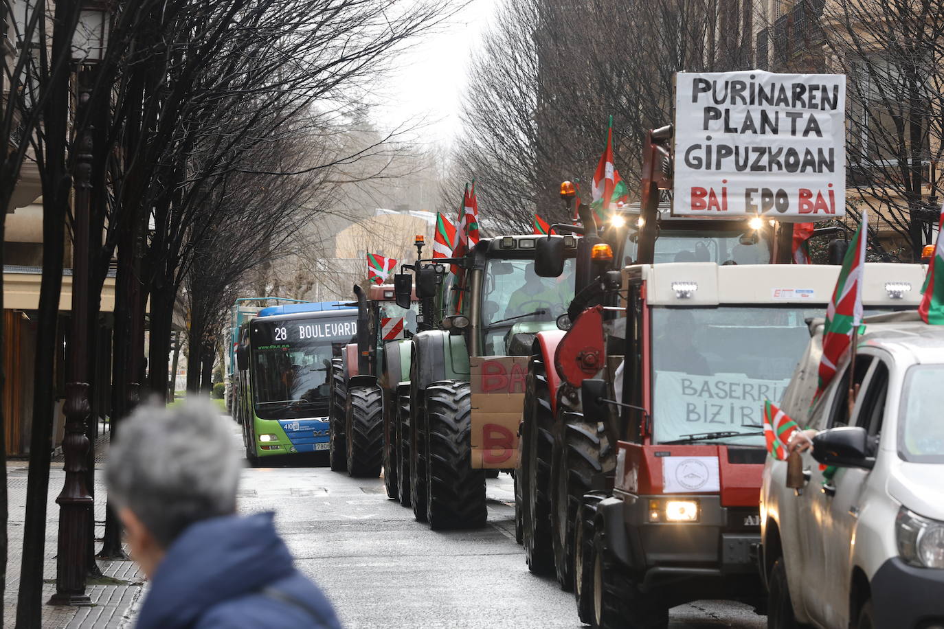 Las &#039;tractoradas&#039; llegan a Gipuzkoa