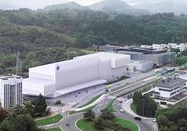 Fotomontaje del futuro edificio de consultas externas, ubicado en el actual aparcamiento, y junto a la unidad de prontoterapia.