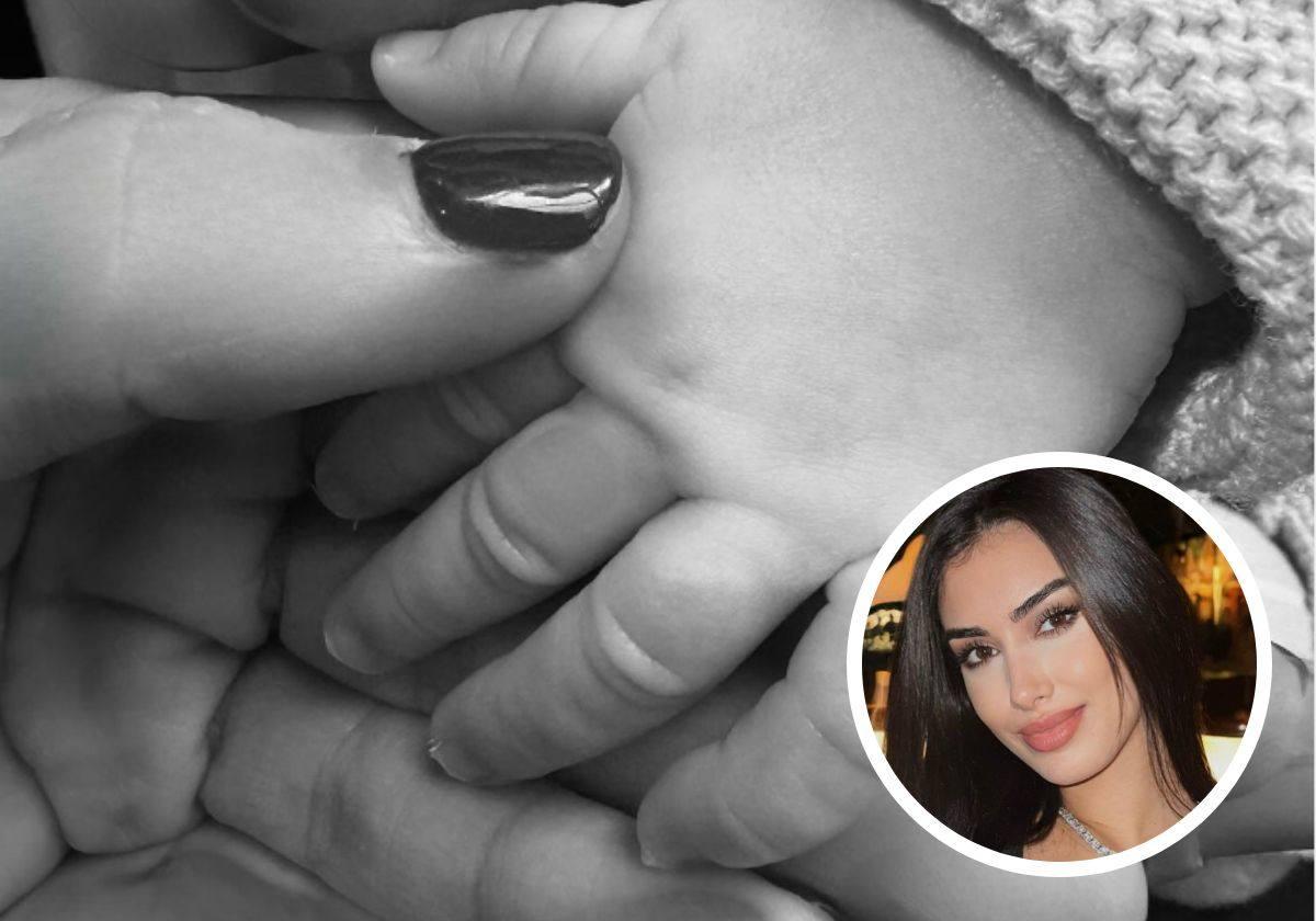 Sarah Loinaz ha compartido en redes sociales la fotografía de la mano de su hija