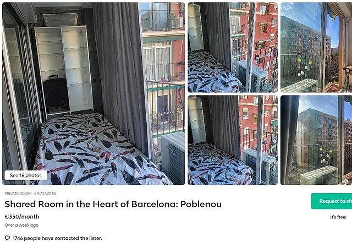 El alquiler más viral, un balcón «luminoso y con vistas»