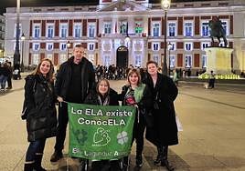 Representación de las asociaciones vascas de ELA, en Madrid.