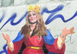 Uno de los murales dedicados a Amaia Montero en Donostia.