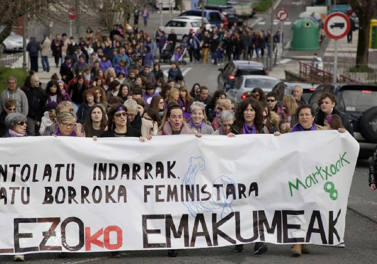 La movilización celebrada por el Día Internacional de la Mujer hace unos años.