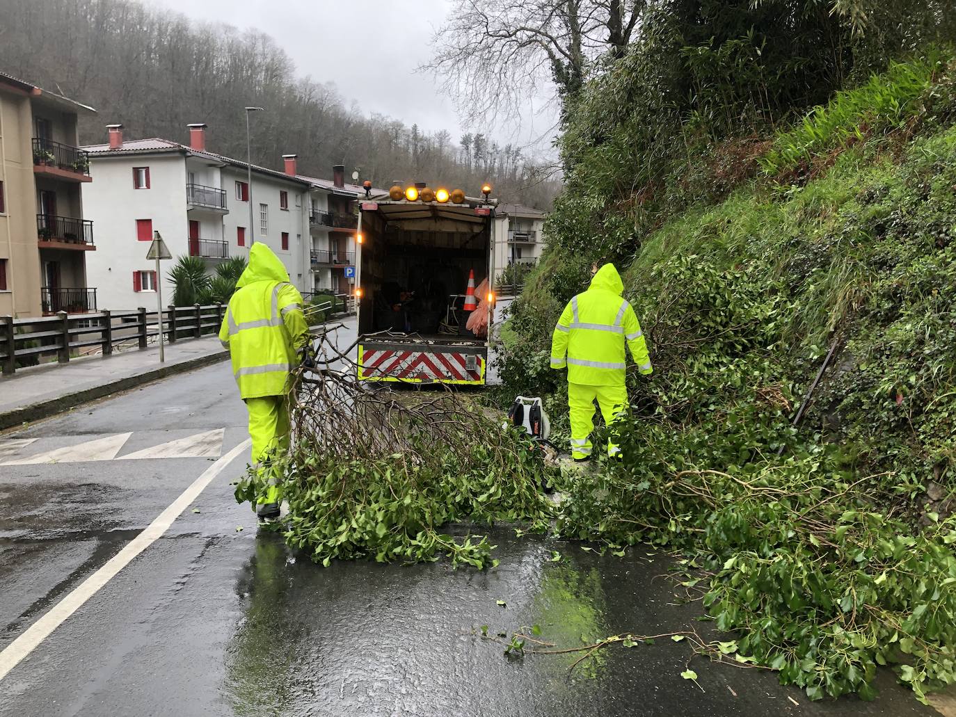 Gipuzkoa, en alerta por las fuertes lluvias