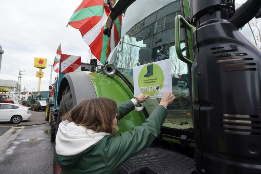 Nueva jornada de protesta de los baserritarras guipuzcoanos