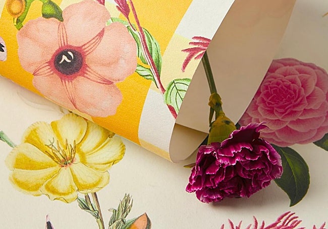 Papel pintado con cuadros y flores Iturrienea
