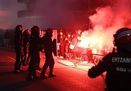 Disturbios en la previa del encuentro entre la Real Sociedad y el PSG.