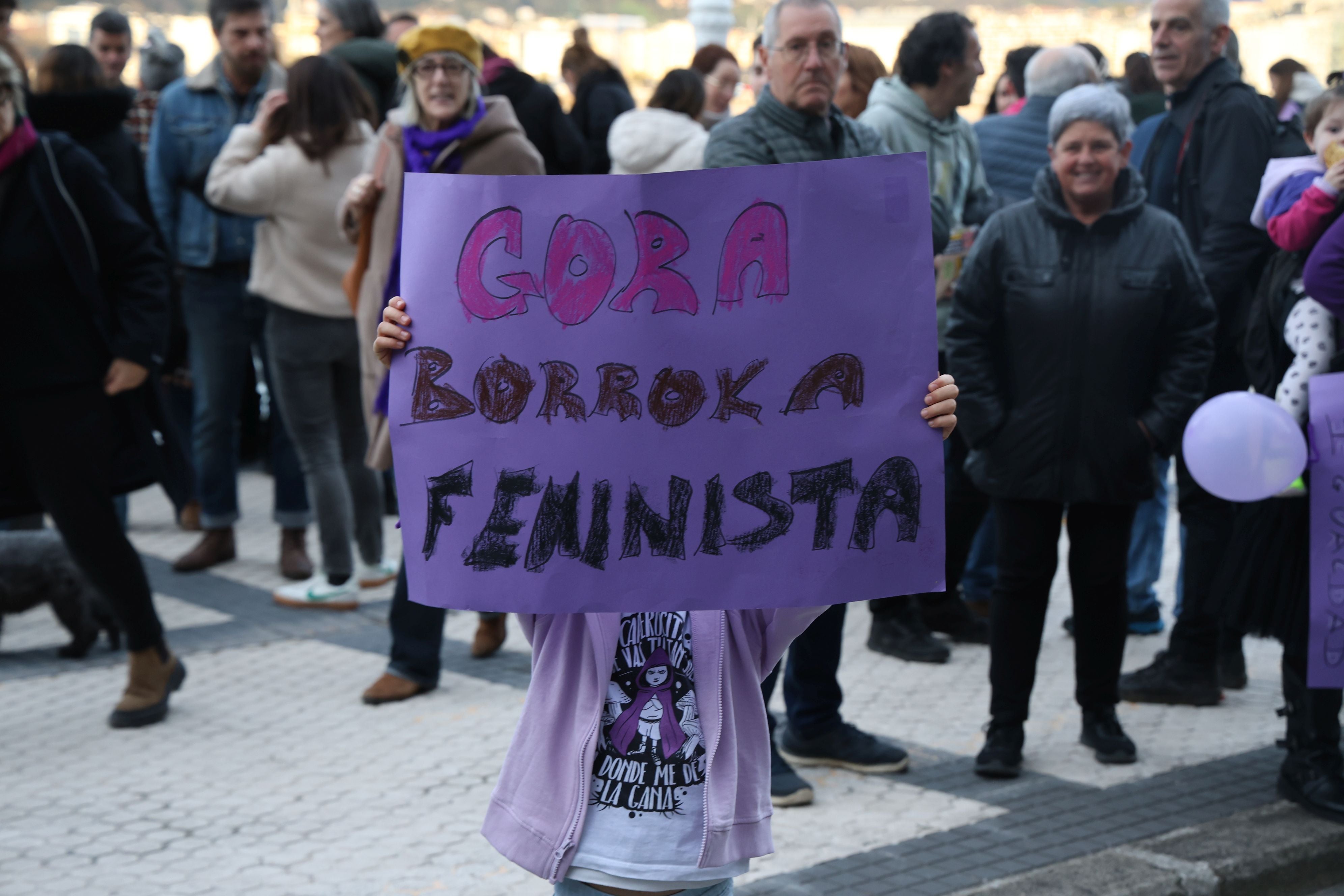 Las imágenes de la manifestación en Donostia por el Día internacional de la mujer