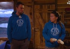 Jokin y Andrea Azkune, en el campamento rico de El Conquis.