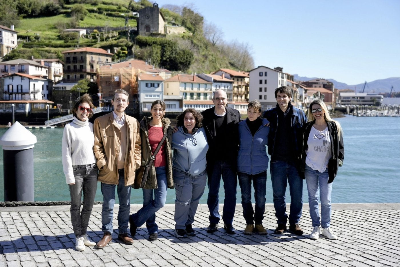 Gamero, Clavijo, Yuste, Echevarría, Tosar, Bonnin, Gastesi y Gutierrez, ayer en San Pedro.
