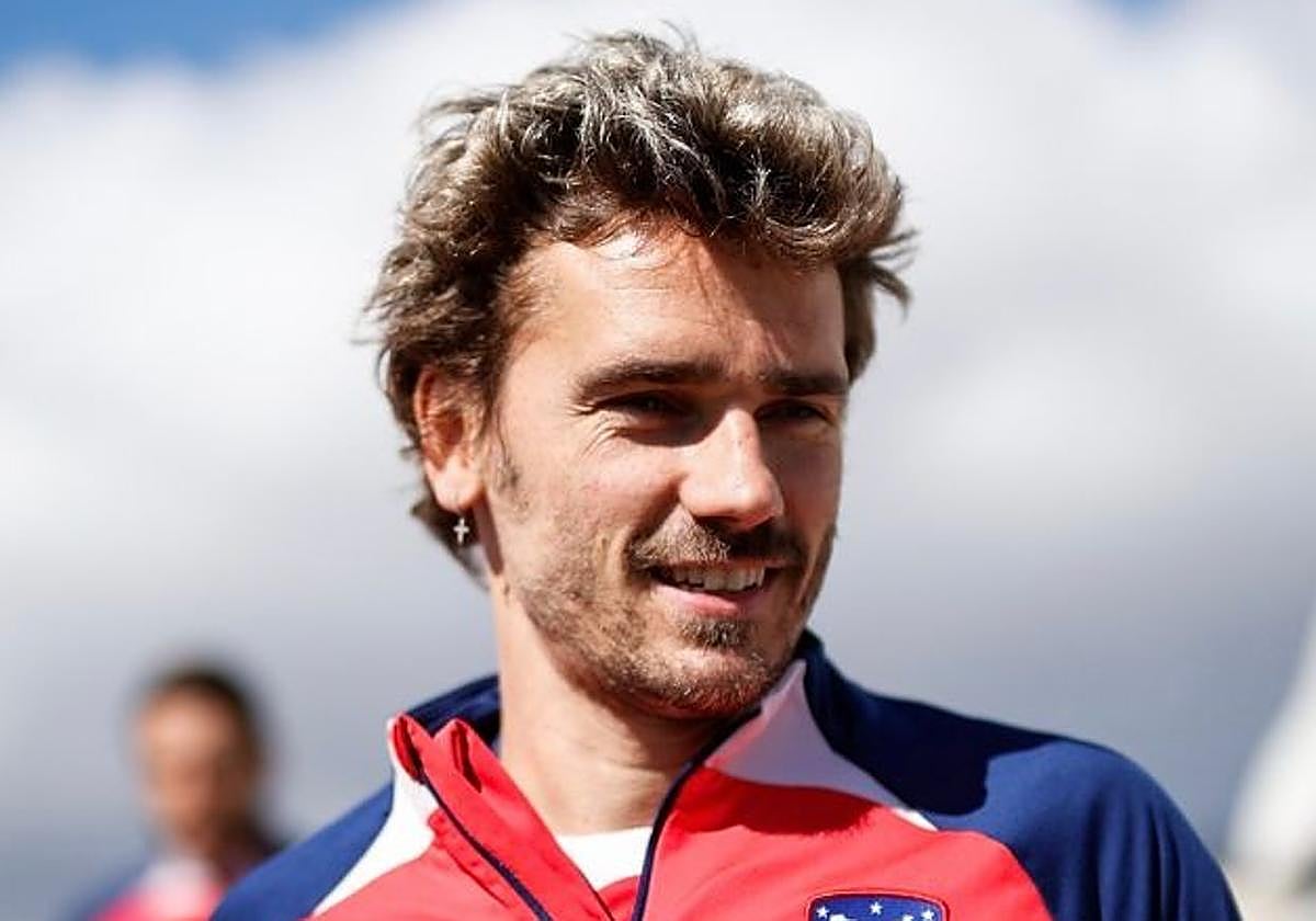 Antoine Griezmann, jugador del Atlético de Madrid, en un entrenamiento.