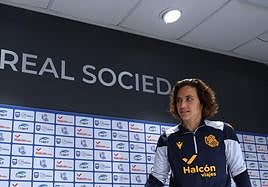 Natalia Arroyo, en la sala de prensa de Zubieta.