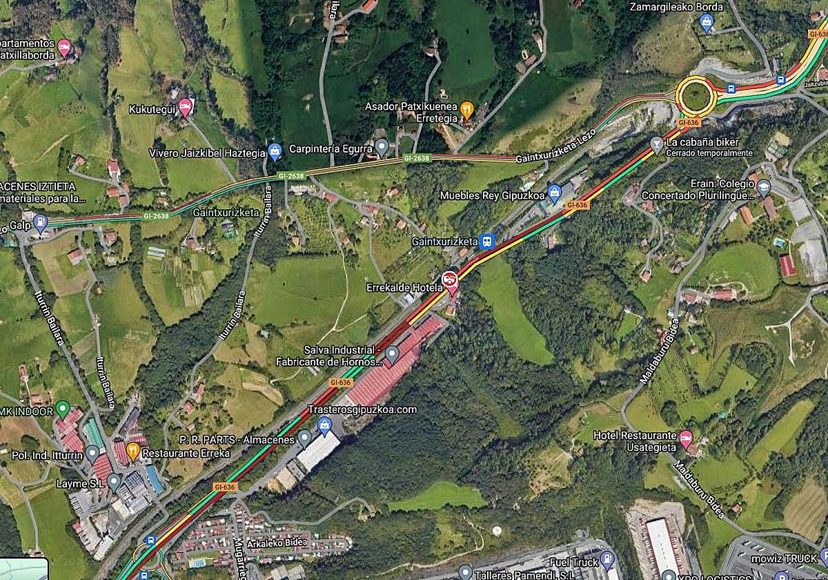 Reabierta la carretera Gi-636 tras el accidente entre dos turismos