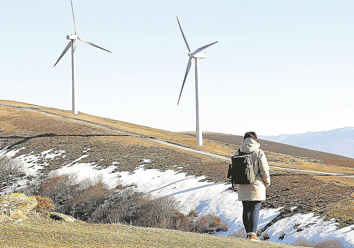 Imagen del parque eólico de Elgea, situado en Álava.