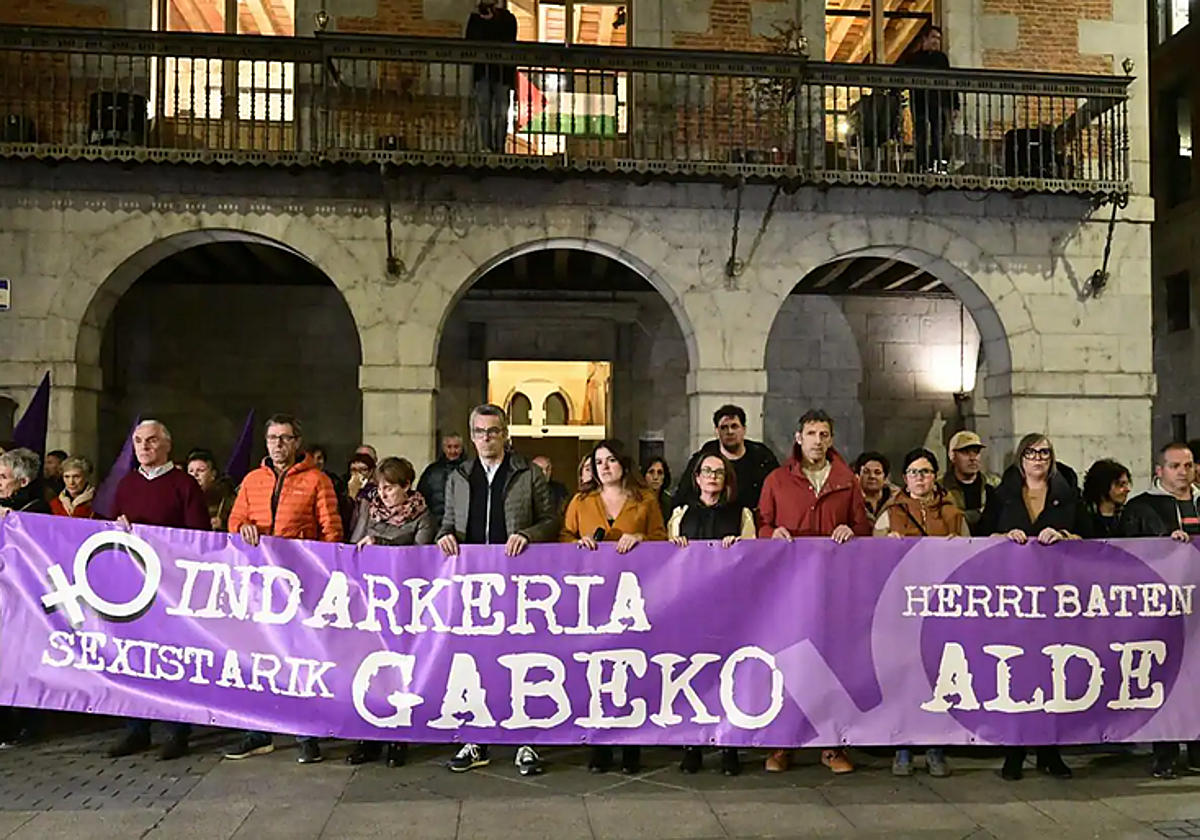Concentración el pasado mes de enero en Tolosa en repulsa por los casos de agresión sexual.